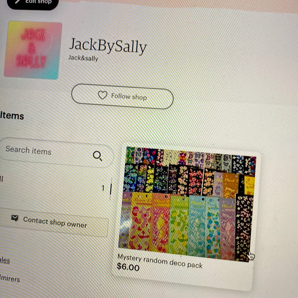 Deco sticker at my Etsy